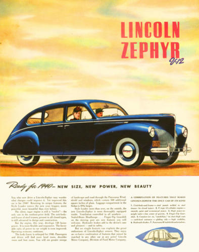 1940 Lincoln Zephyr Ad-12