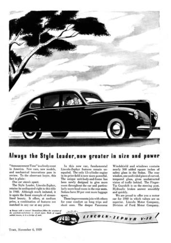 1940 Lincoln Zephyr Ad-59