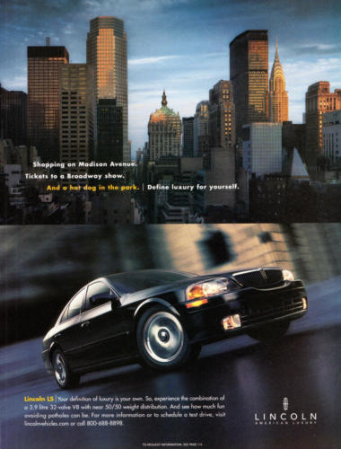 2001 Lincoln Ad-01